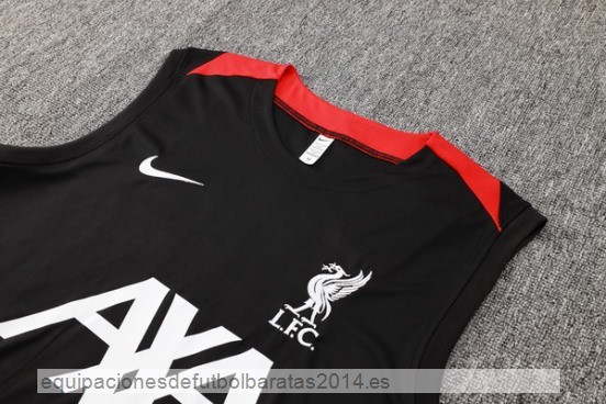 Nuevo Entrenamiento Sin Mangas Conjunto Completo Liverpool 24/25 Negro Blanco Rojo Baratas
